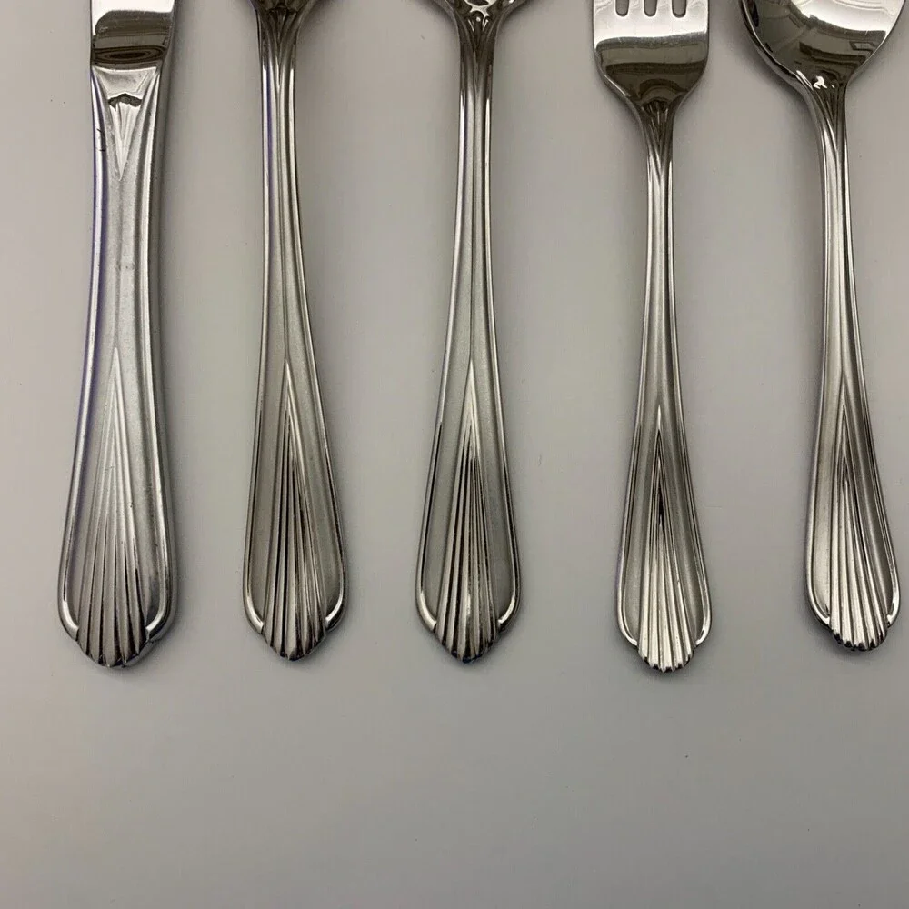 Hampton Silversmiths Alexis 235‎ Stainless Steel Forks Spoons Knife 18/10 Ribbed